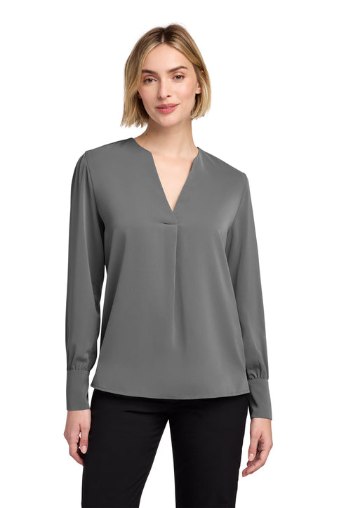 Brooks Brothers® Women’s Open-Neck Satin Blouse - BRB031