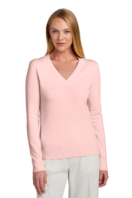 BROOKS BROTHERS WOMEN'S COTTON STRETCH V-NECK SWEATER