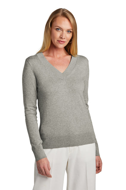 BROOKS BROTHERS WOMEN'S COTTON STRETCH V-NECK SWEATER