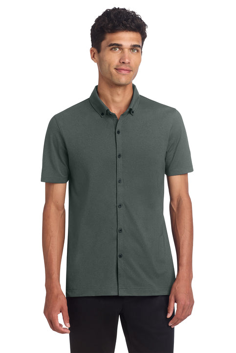 Mercer+Mettle® Stretch Pique Full-Button Polo