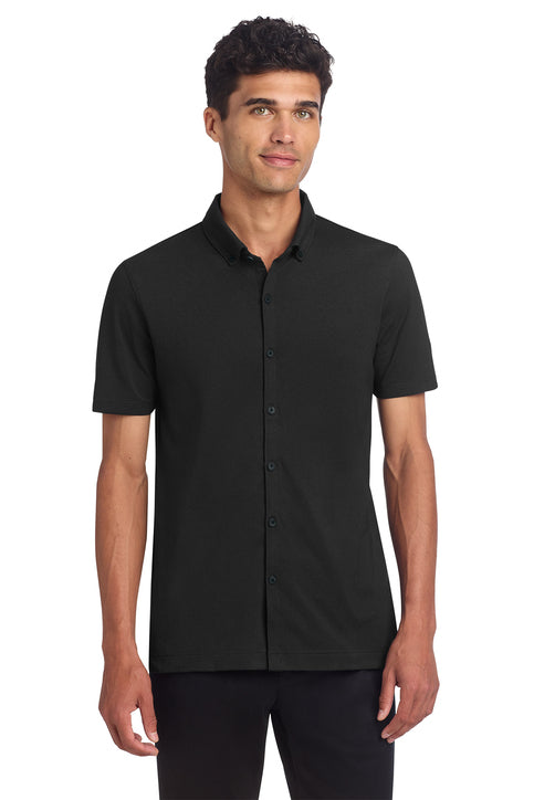 Mercer+Mettle® Stretch Pique Full-Button Polo