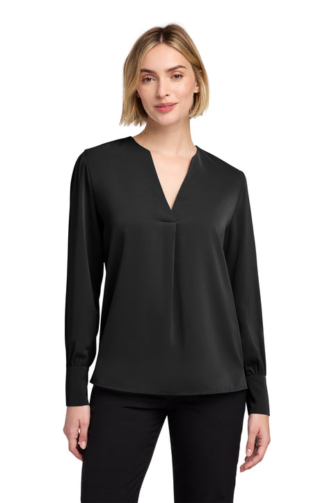 Brooks Brothers® Women’s Open-Neck Satin Blouse - BRB031