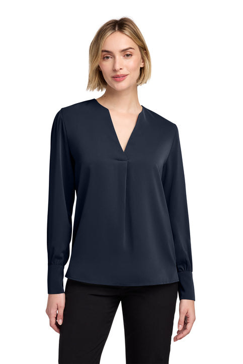 Brooks Brothers® Women’s Open-Neck Satin Blouse - BRB031