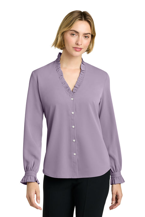Brooks Brothers® Women’s Long Sleeve Ruffle Collar Blouse